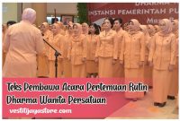 Teks Pembawa Acara Pertemuan Rutin Dharma Wanita Persatuan